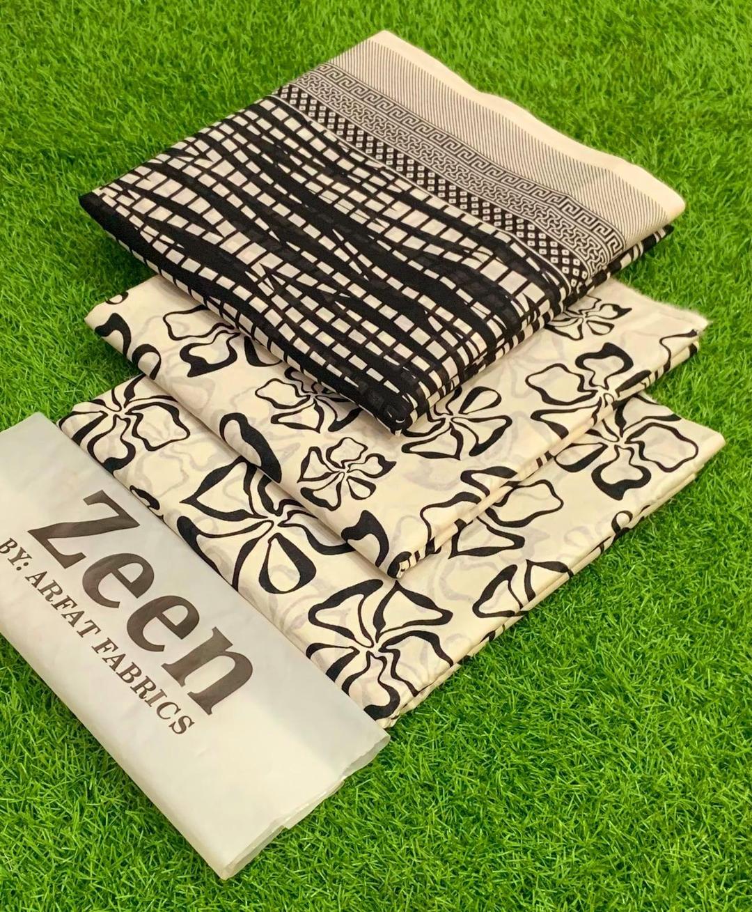 3 Pcs Women's Unstitched Printed Suit