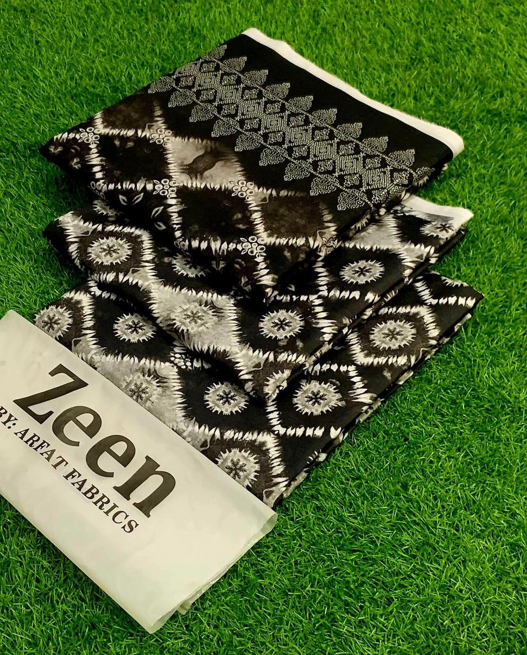 3 Pcs Women's Unstitched Printed Suit