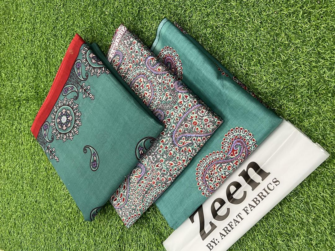 3 Pcs Women's Unstitched Printed Suit