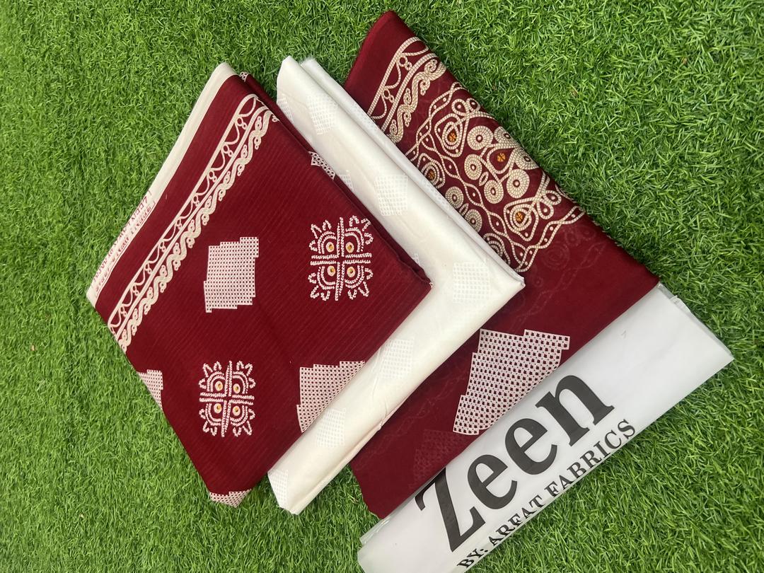 3 Pcs Women's Unstitched Printed Suit