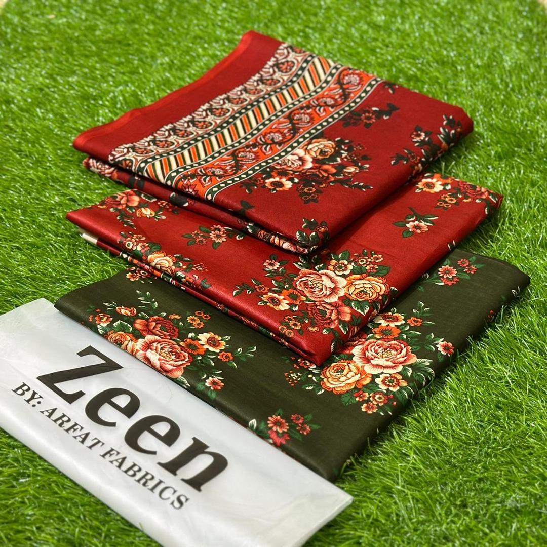 3 Pcs Women's Unstitched Printed Suit