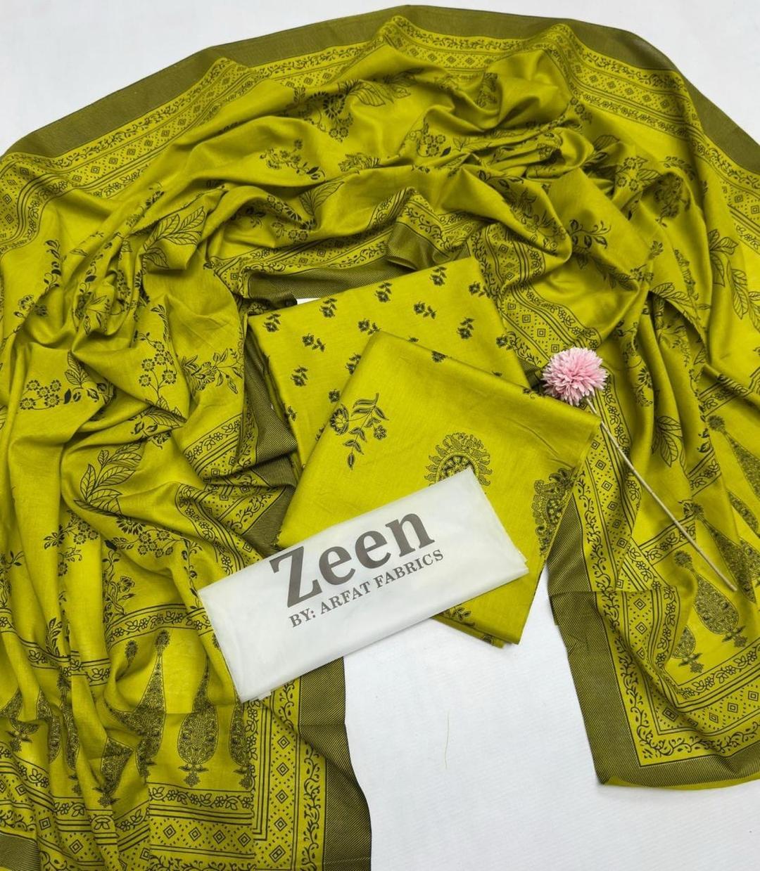 3 Pcs Women's Unstitched Printed Suit