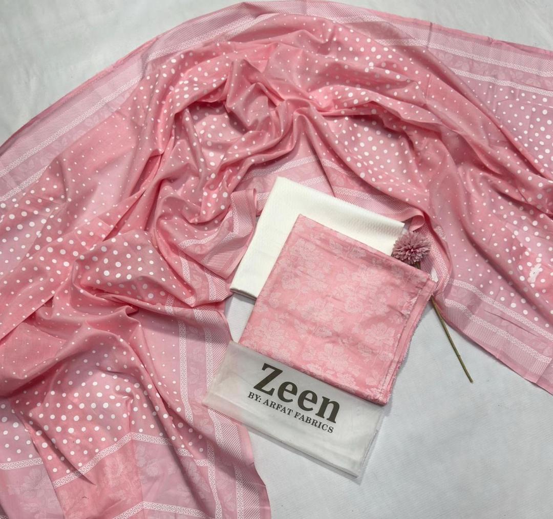 3 Pcs Women's Unstitched Printed Suit