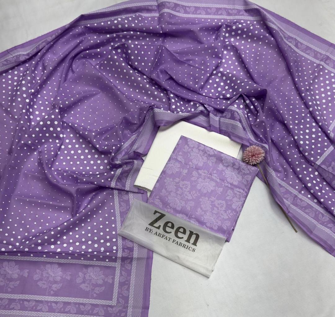 3 Pcs Women's Unstitched Printed Suit