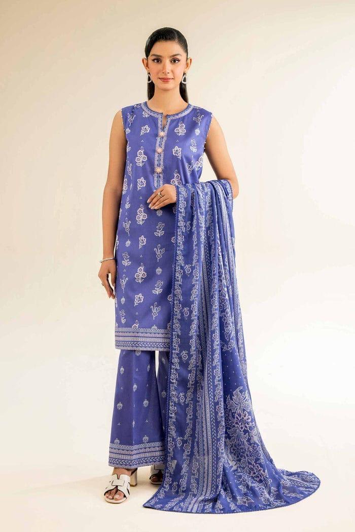 3 Pcs Women's Unstitched Printed Suit