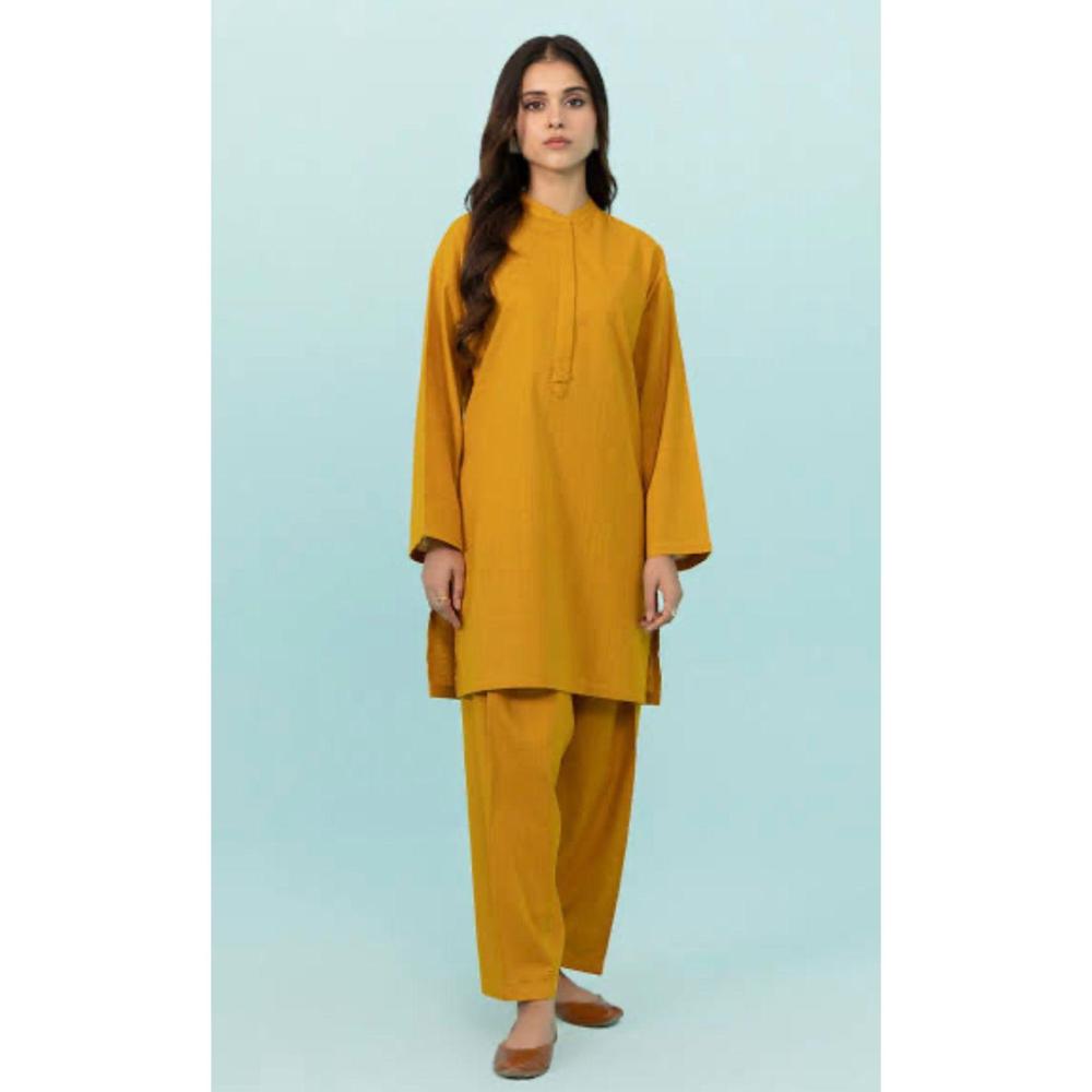 2 Pcs Women's Unstitched Cambric Plain Suit