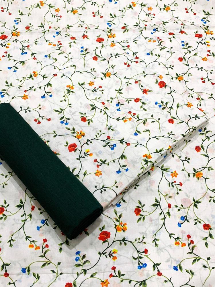 2 Pcs Women's Unstitched Lawn Digital Print Suit