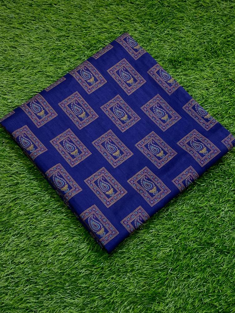 2 Pcs Women's Unstitched Lawn Printed Suit