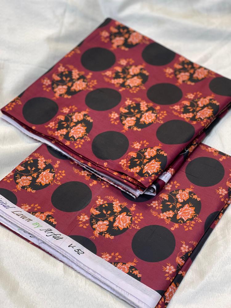 2 Pcs Women's Unstitched Lawn Digital Print Suit