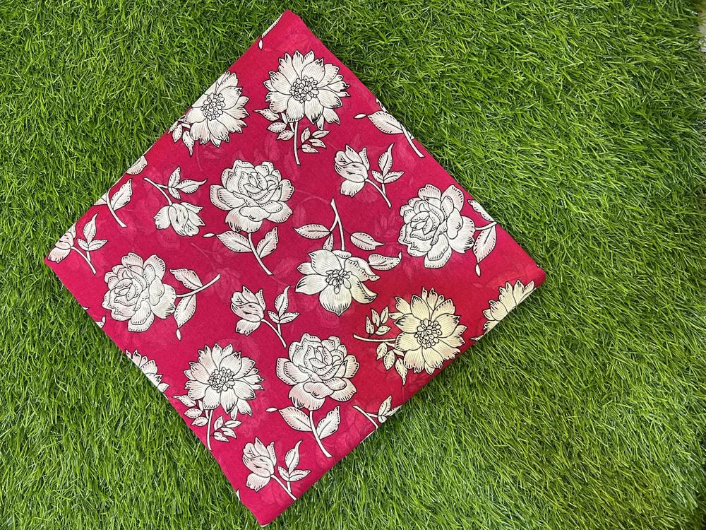 2 Pcs Women's Unstitched Lawn Printed Suit