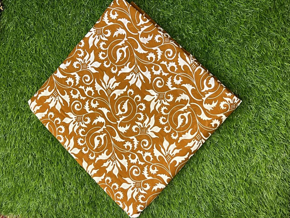 2 Pcs Women's Unstitched Lawn Printed Suit