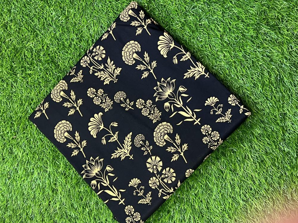 2 Pcs Women's Unstitched Lawn Printed Suit