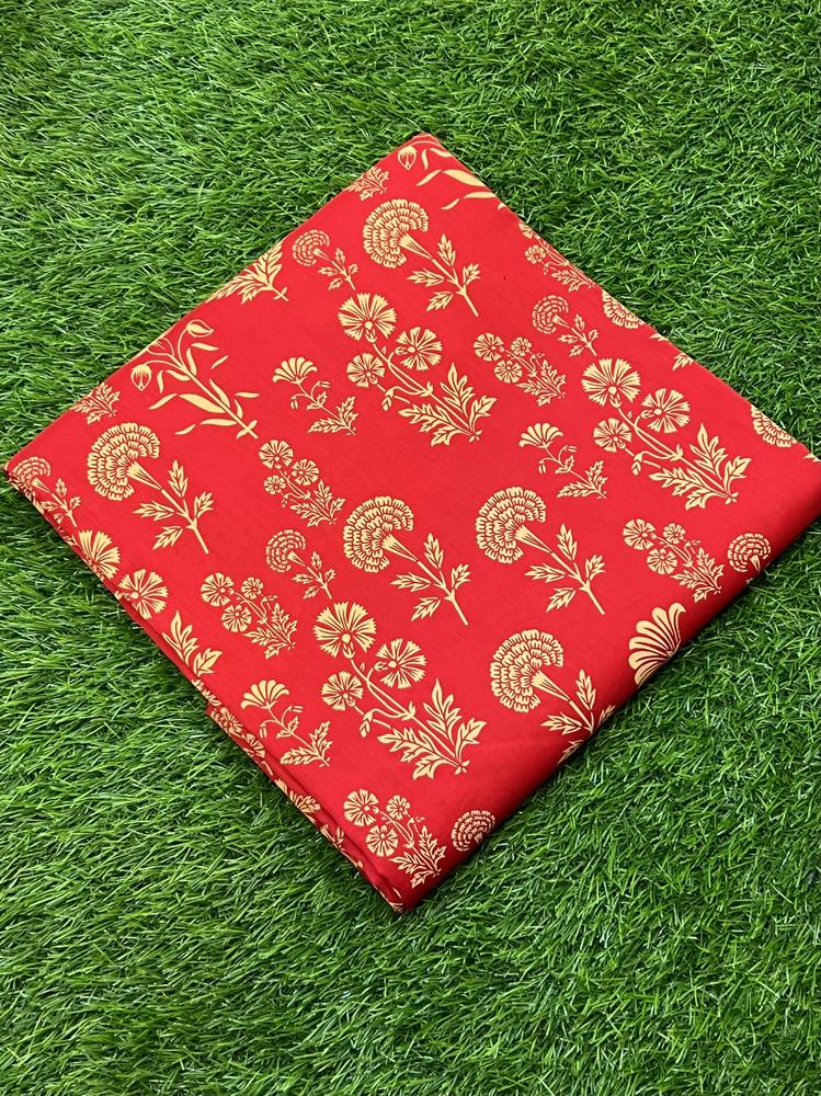 2 Pcs Women's Unstitched Lawn Printed Suit