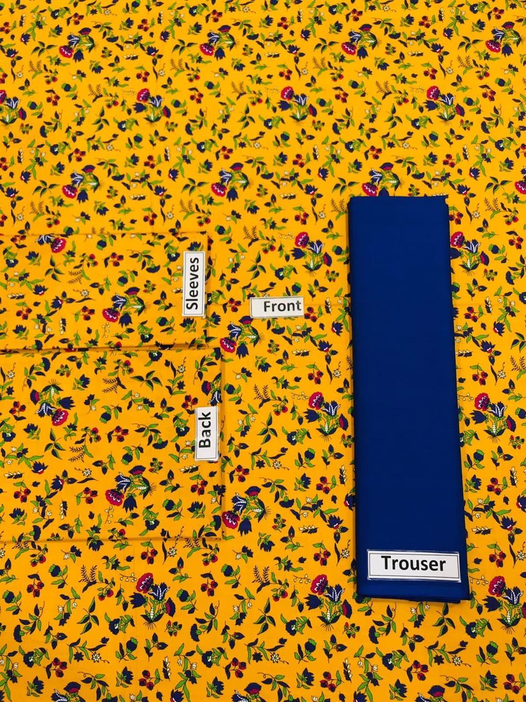 2 Pcs Women's Unstitched Linen Printed Suit