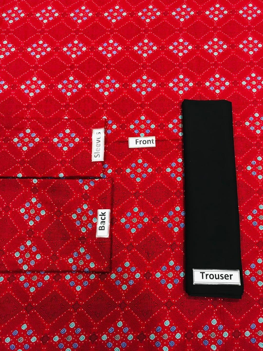 2 Pcs Women's Unstitched Linen Printed Suit