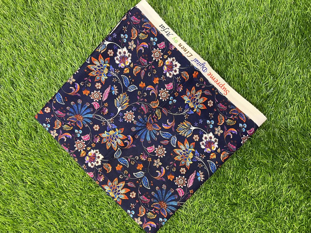 2 Pcs Women's Unstitched Linen Printed Suit