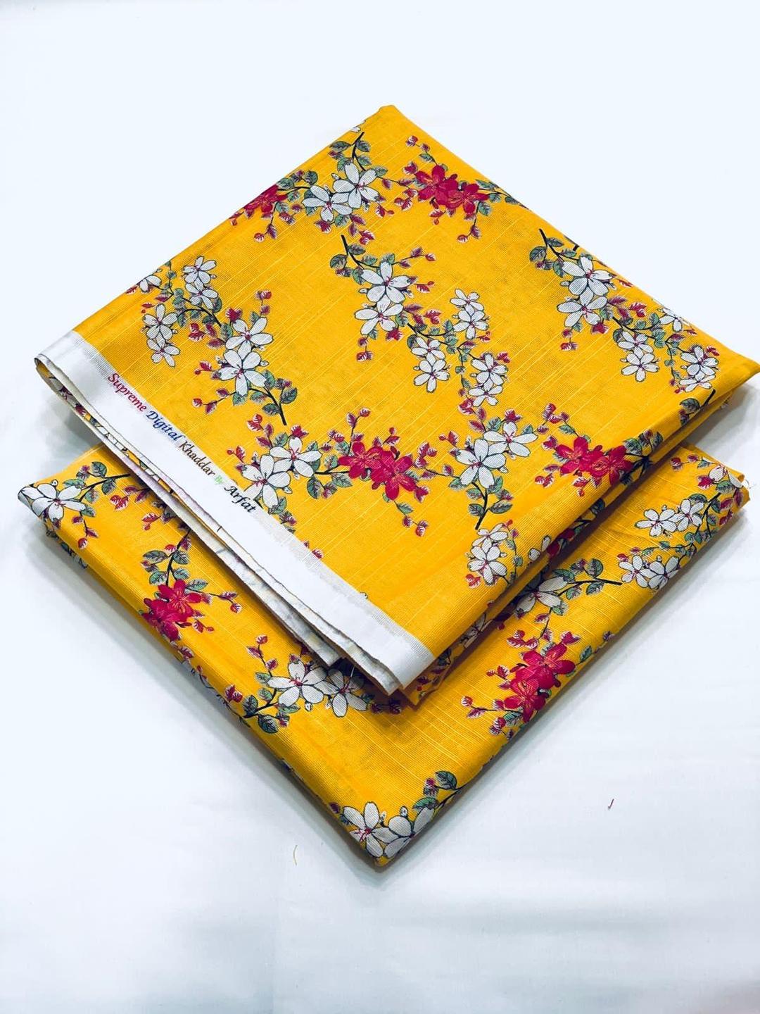 2 Pcs Women's Unstitched Khaddar Printed Suit