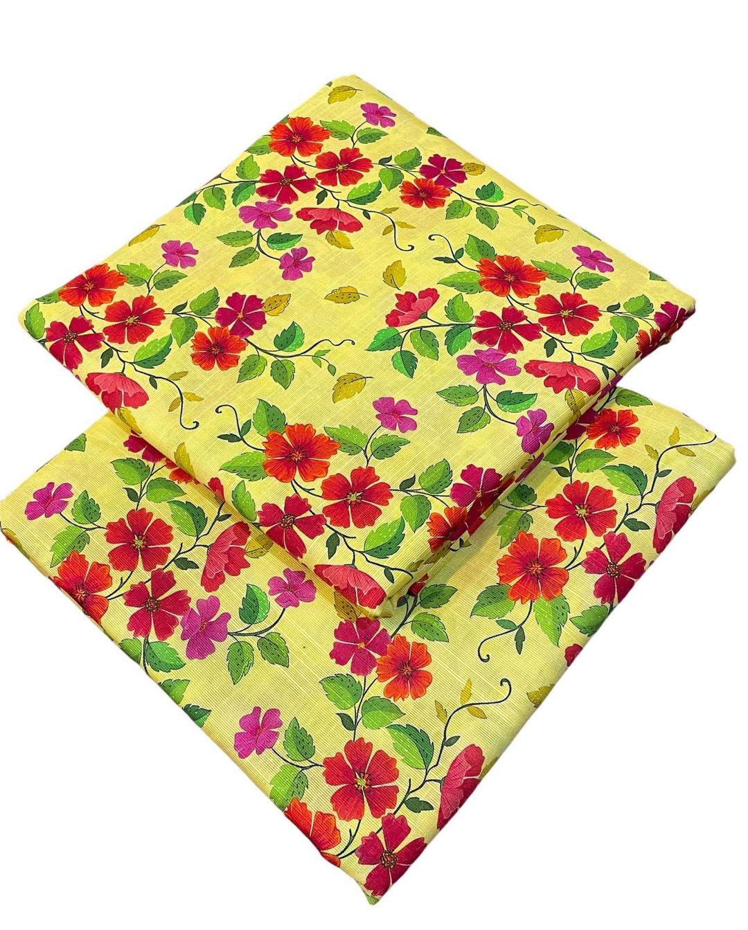 2 Pcs Women's Unstitched Khaddar Printed Suit