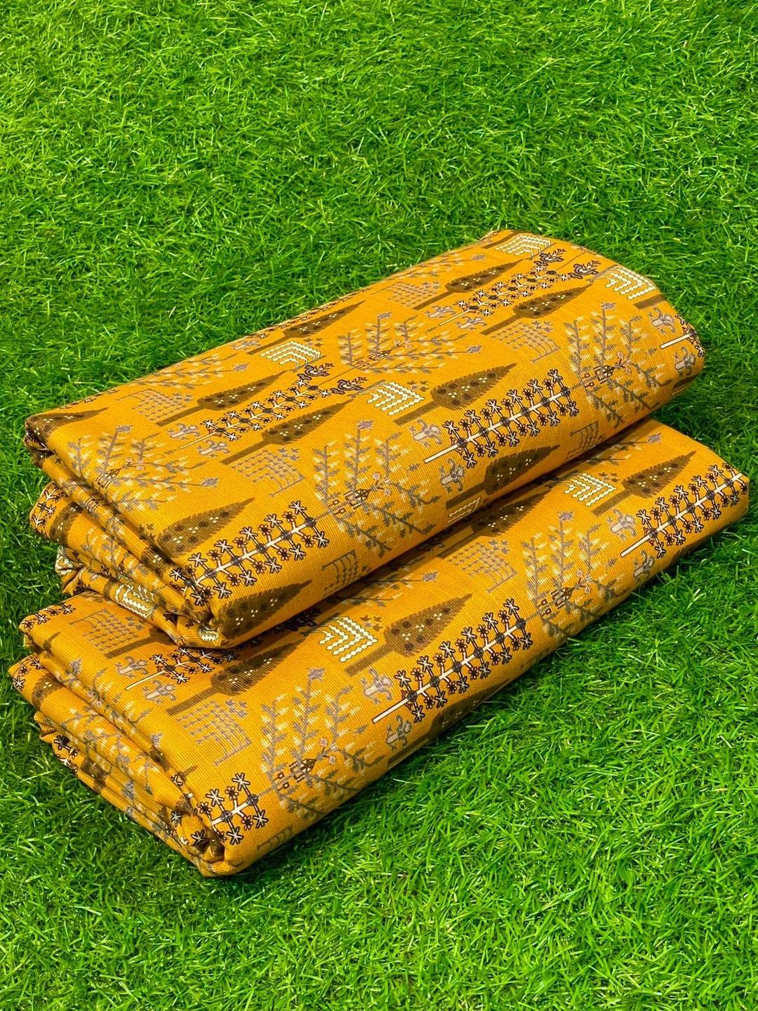 2 Pcs Women's Unstitched Khaddar Printed Suit