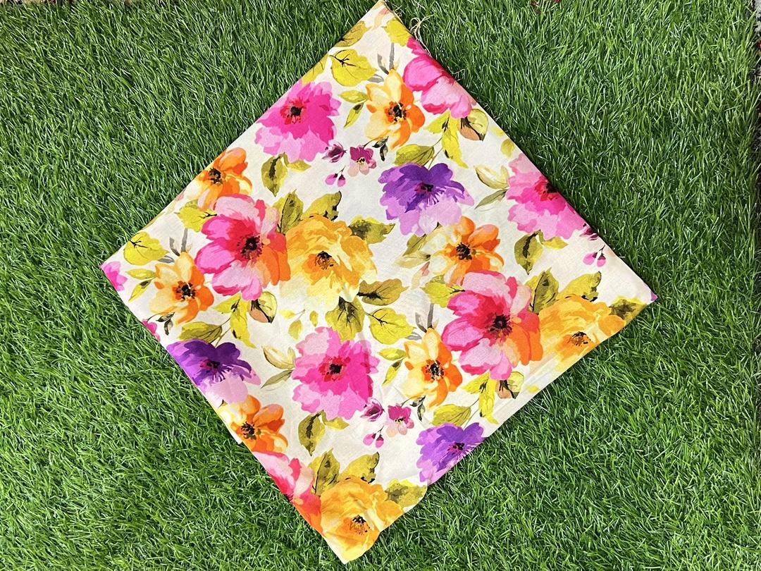 2 Pcs Women's Unstitched Linen Printed Suit