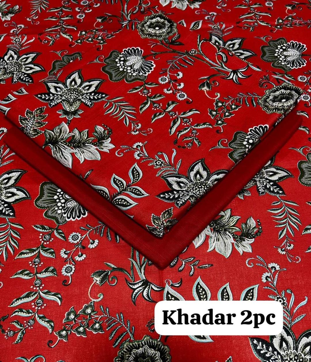 2 Pcs Women's Unstitched Khaddar Printed Suit