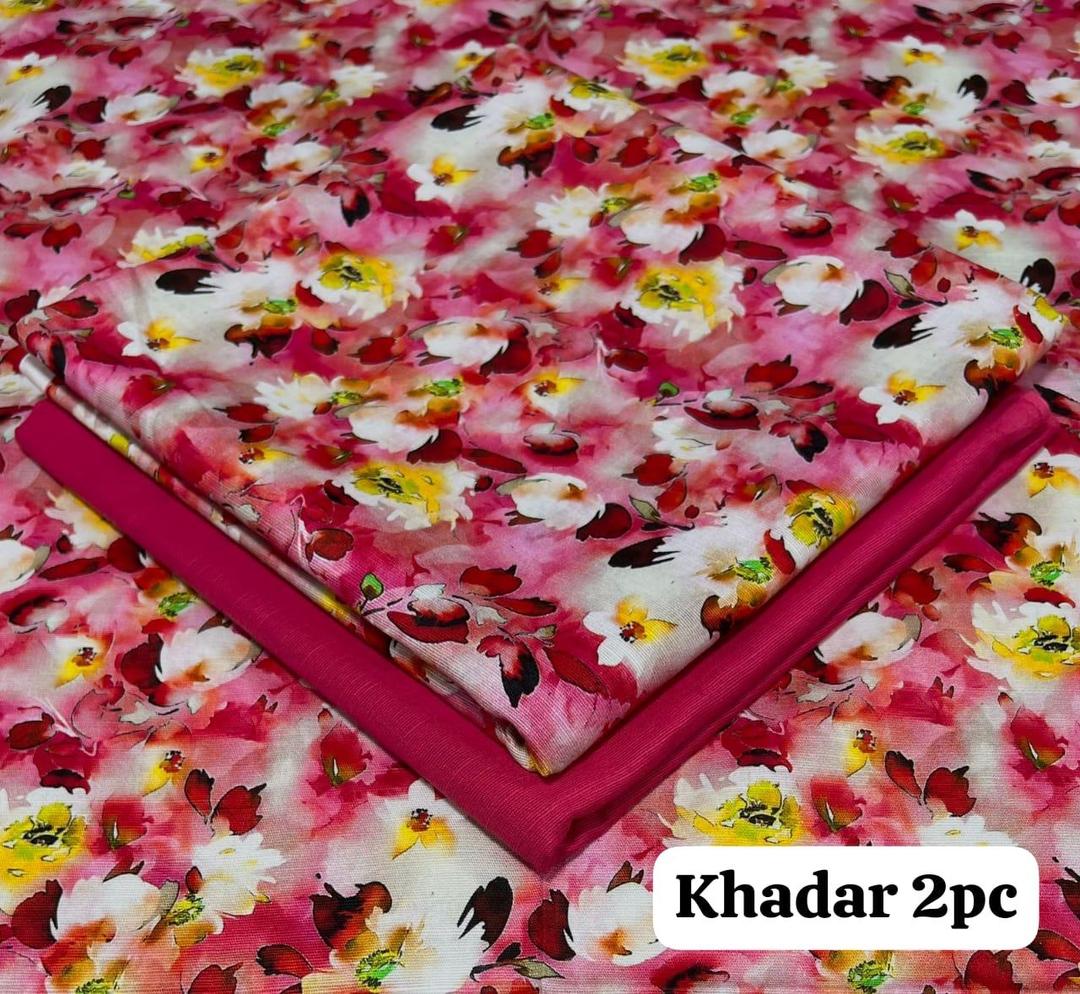 2 Pcs Women's Unstitched Khaddar Printed Suit