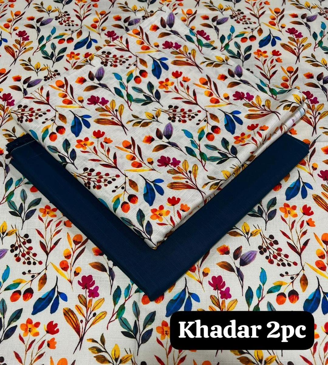2 Pcs Women's Unstitched Khaddar Printed Suit