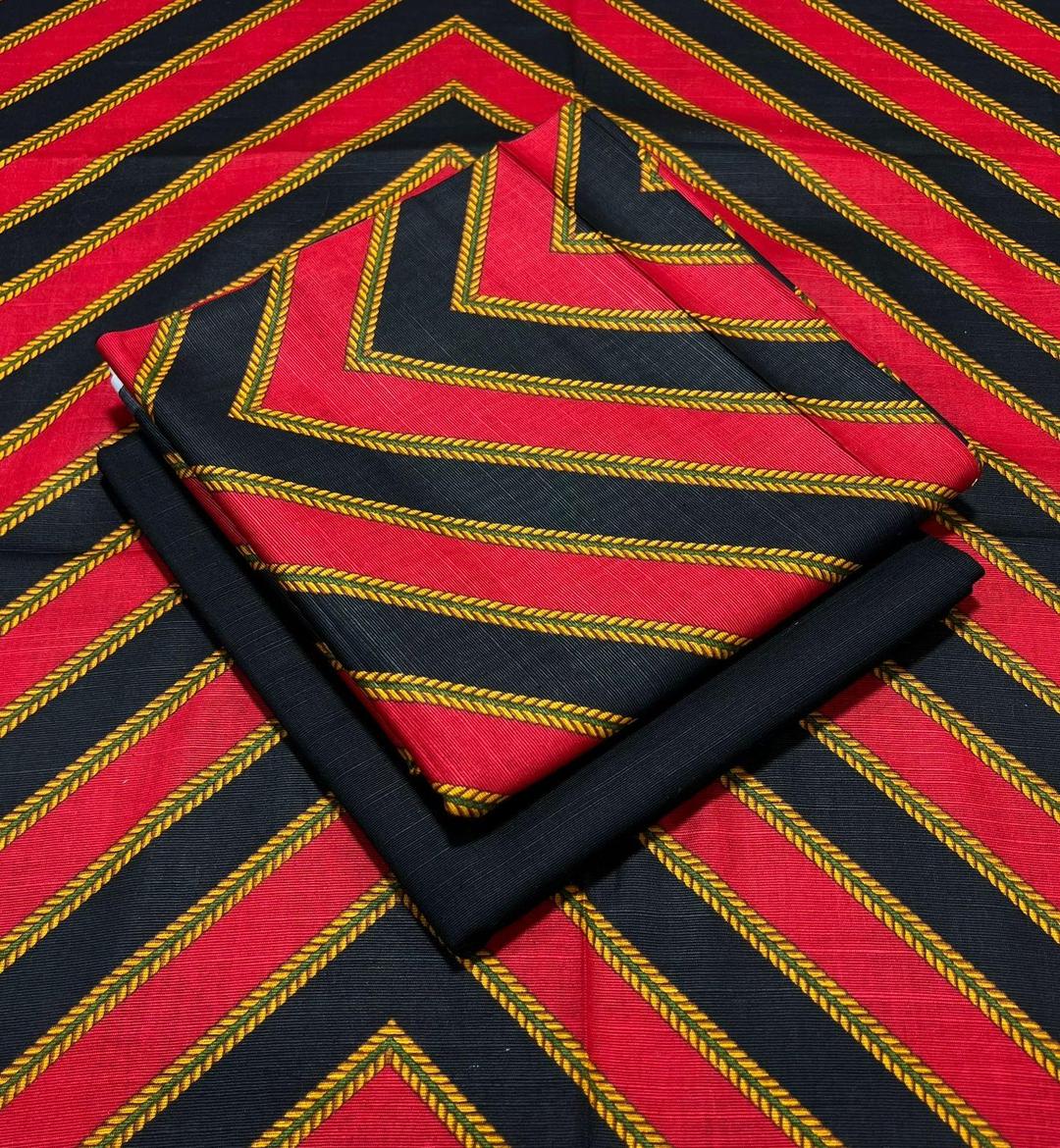 2 Pcs Women's Unstitched Khaddar Printed Suit