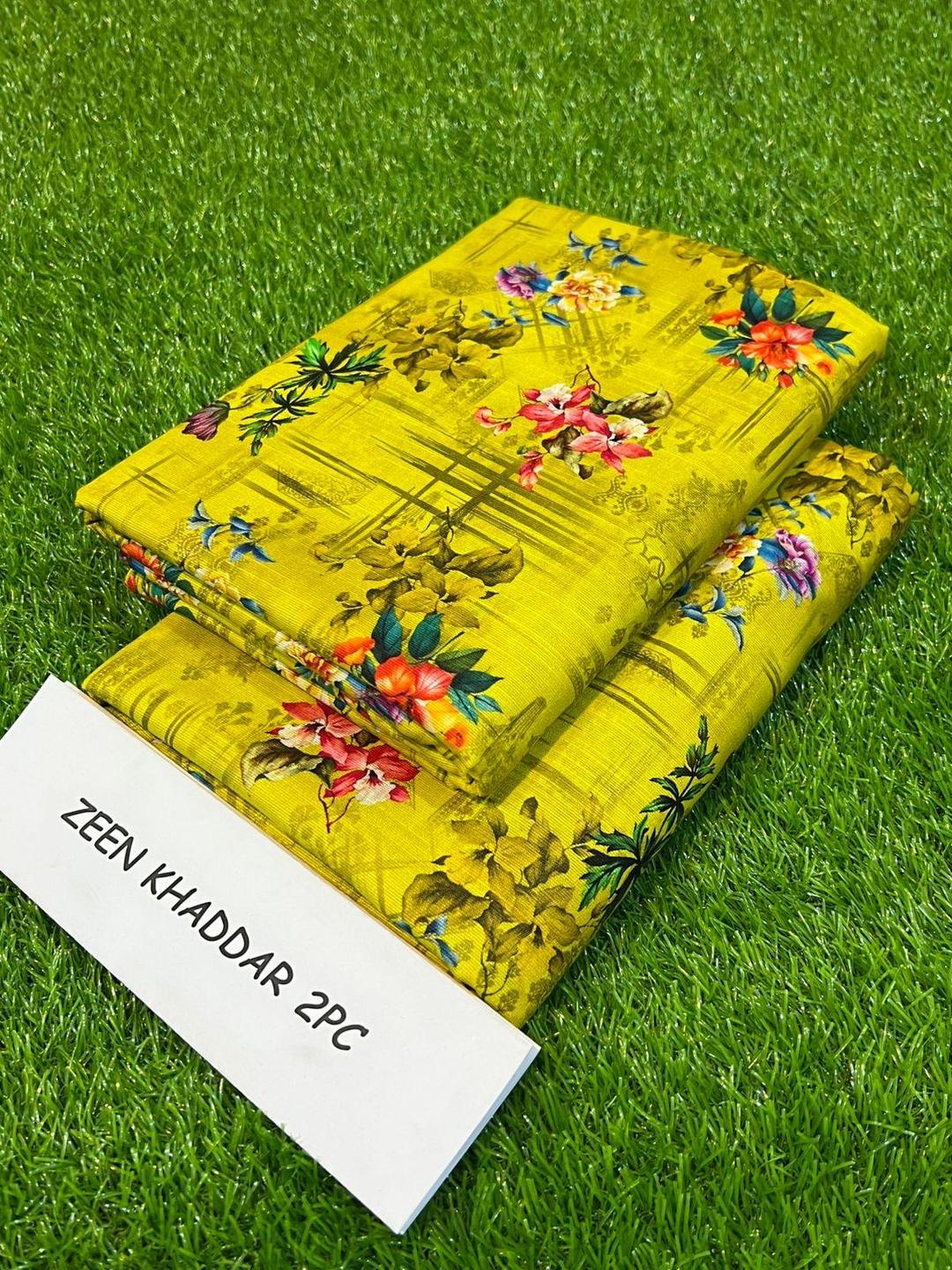 2 Pcs Women's Unstitched Khaddar Printed Suit