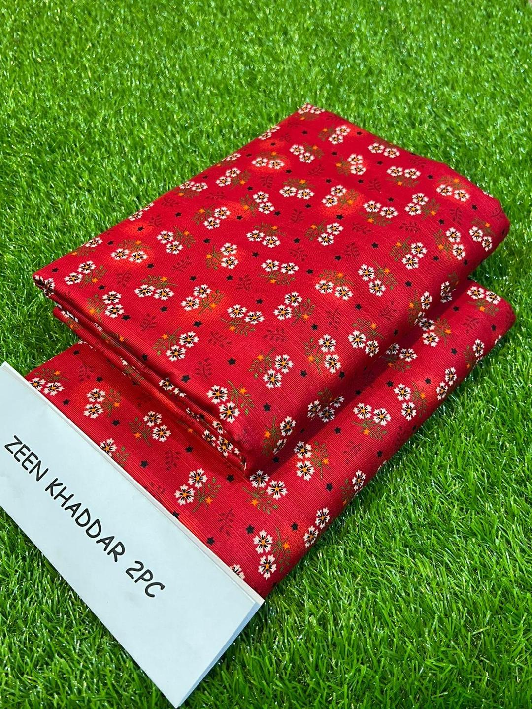 2 Pcs Women's Unstitched Khaddar Printed Suit