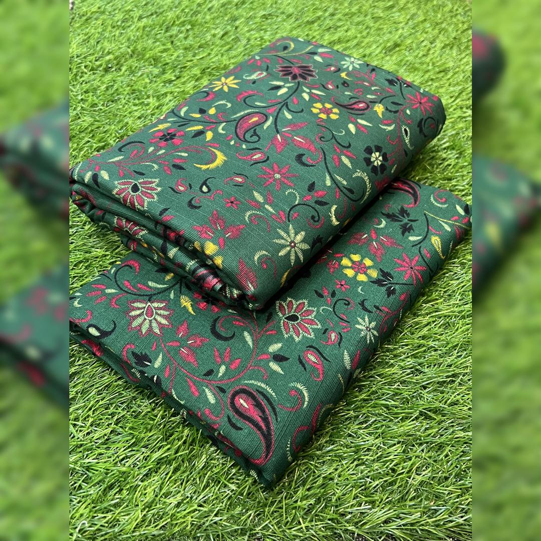 2 Pcs Women's Unstitched Printed Suit