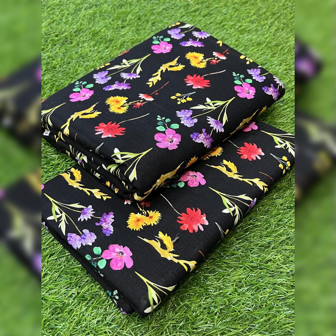 2 Pcs Women's Unstitched Printed Suit