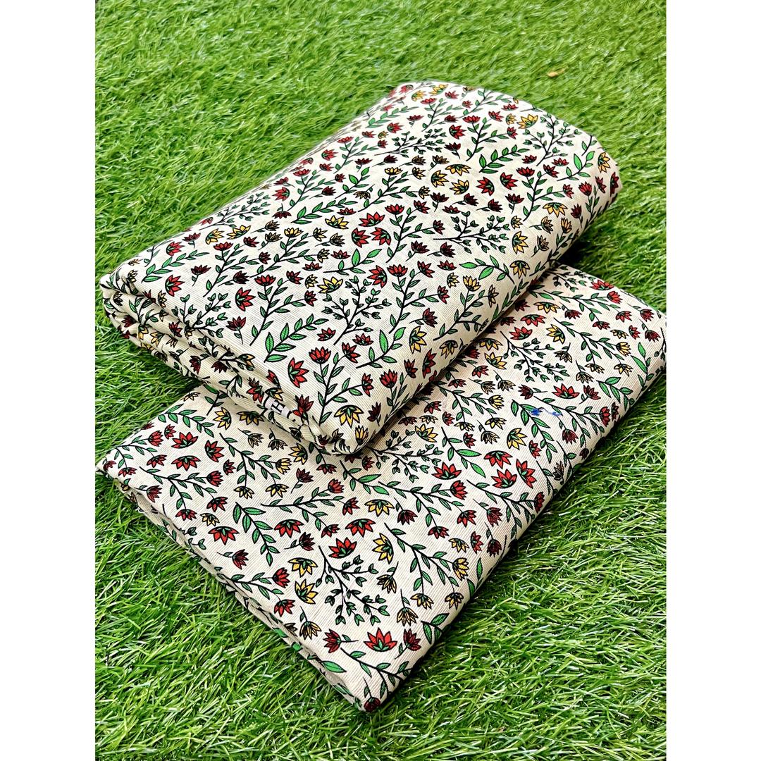 2 Pcs Women's Unstitched Printed Suit