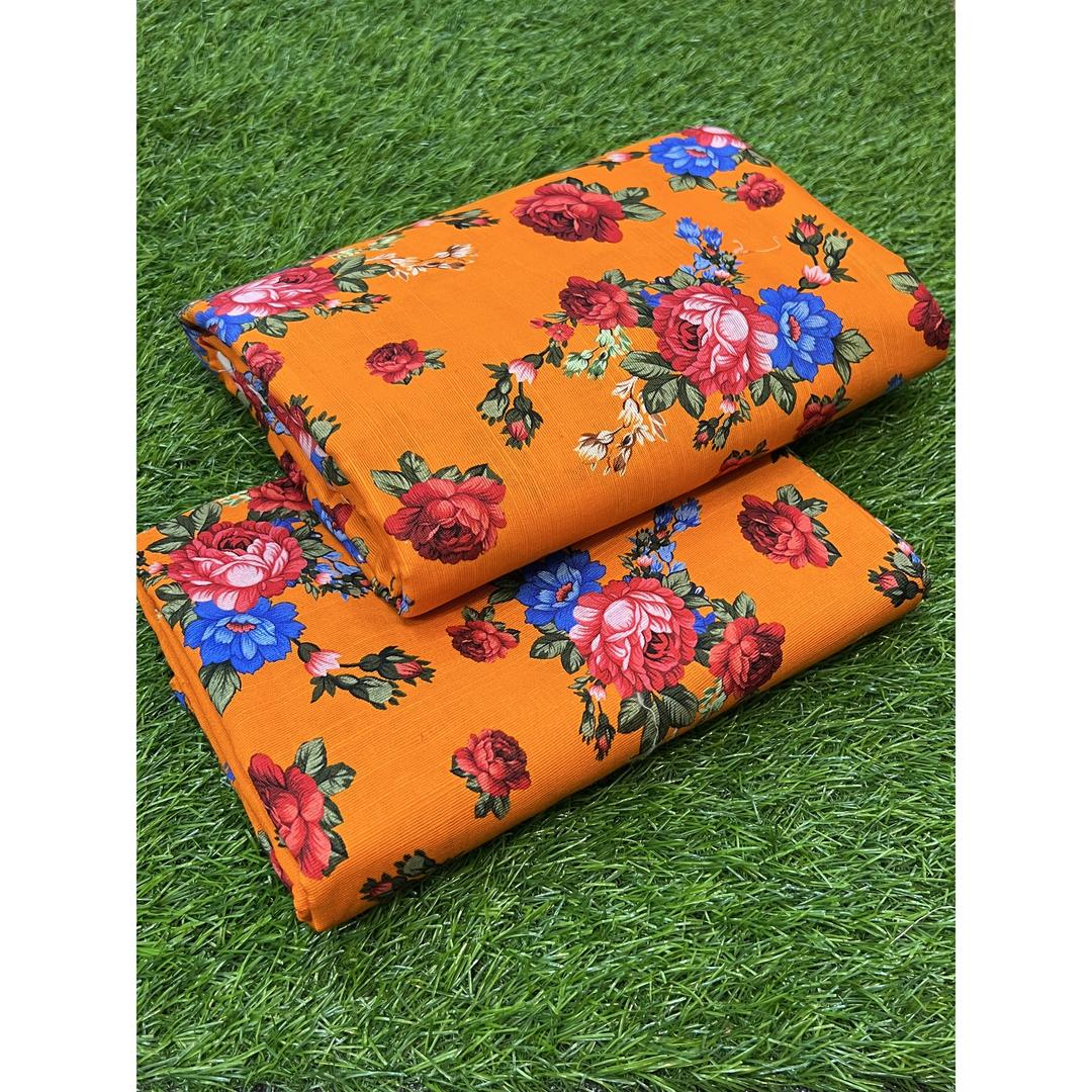 2 Pcs Women's Unstitched Printed Suit