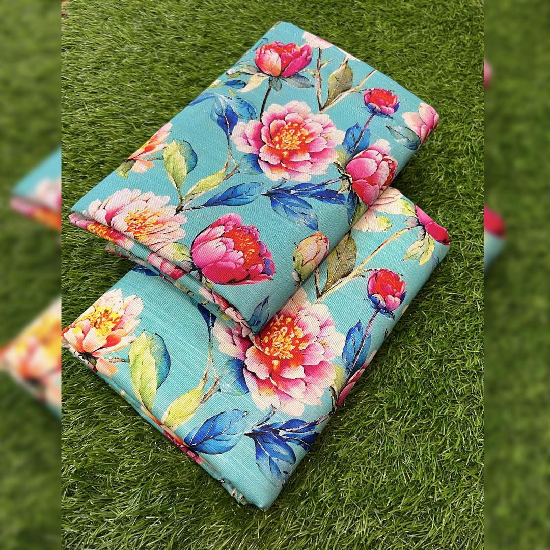 2 Pcs Women's Unstitched Khaddar Printed Suit