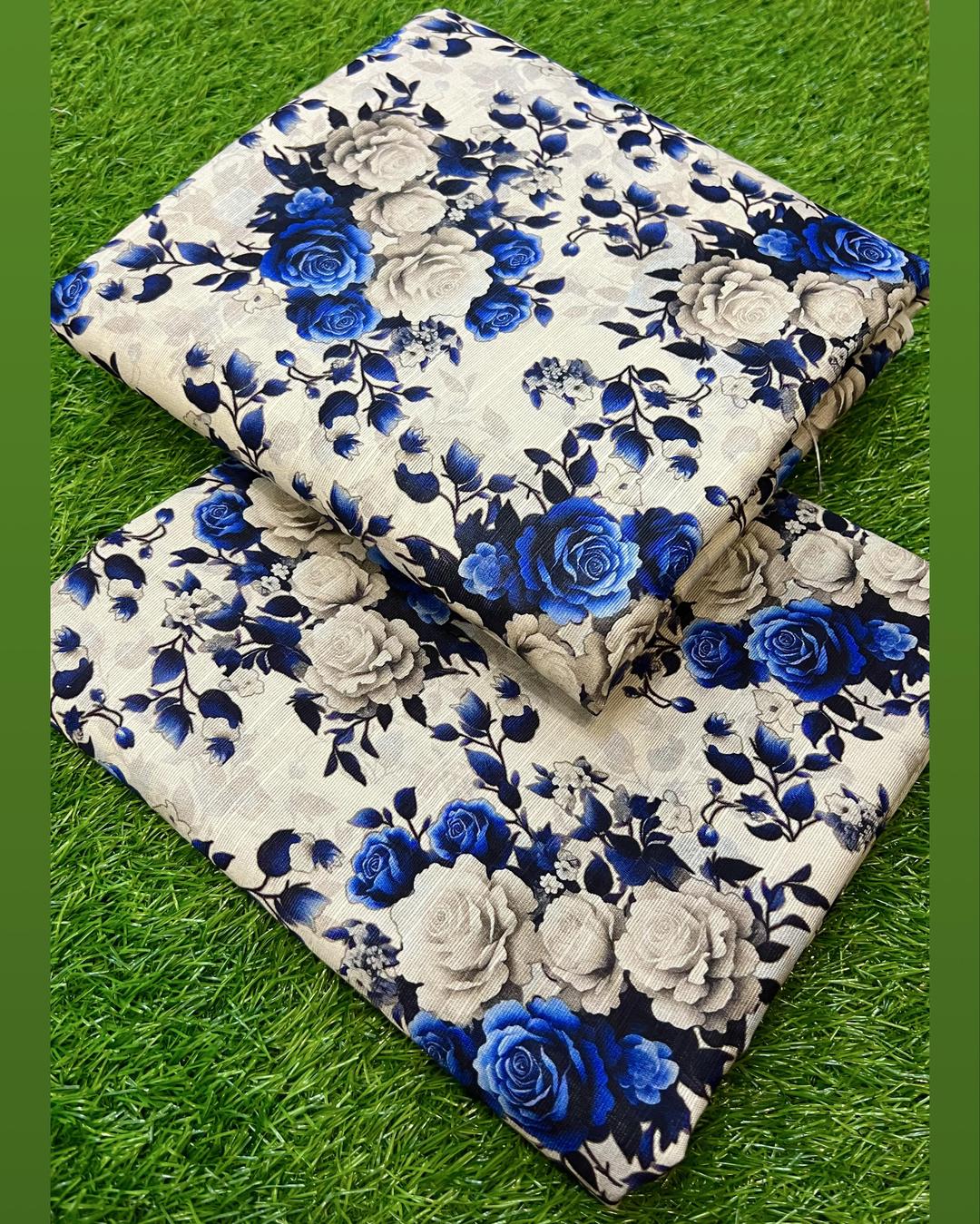 2 Pcs Women's Unstitched Printed Suit