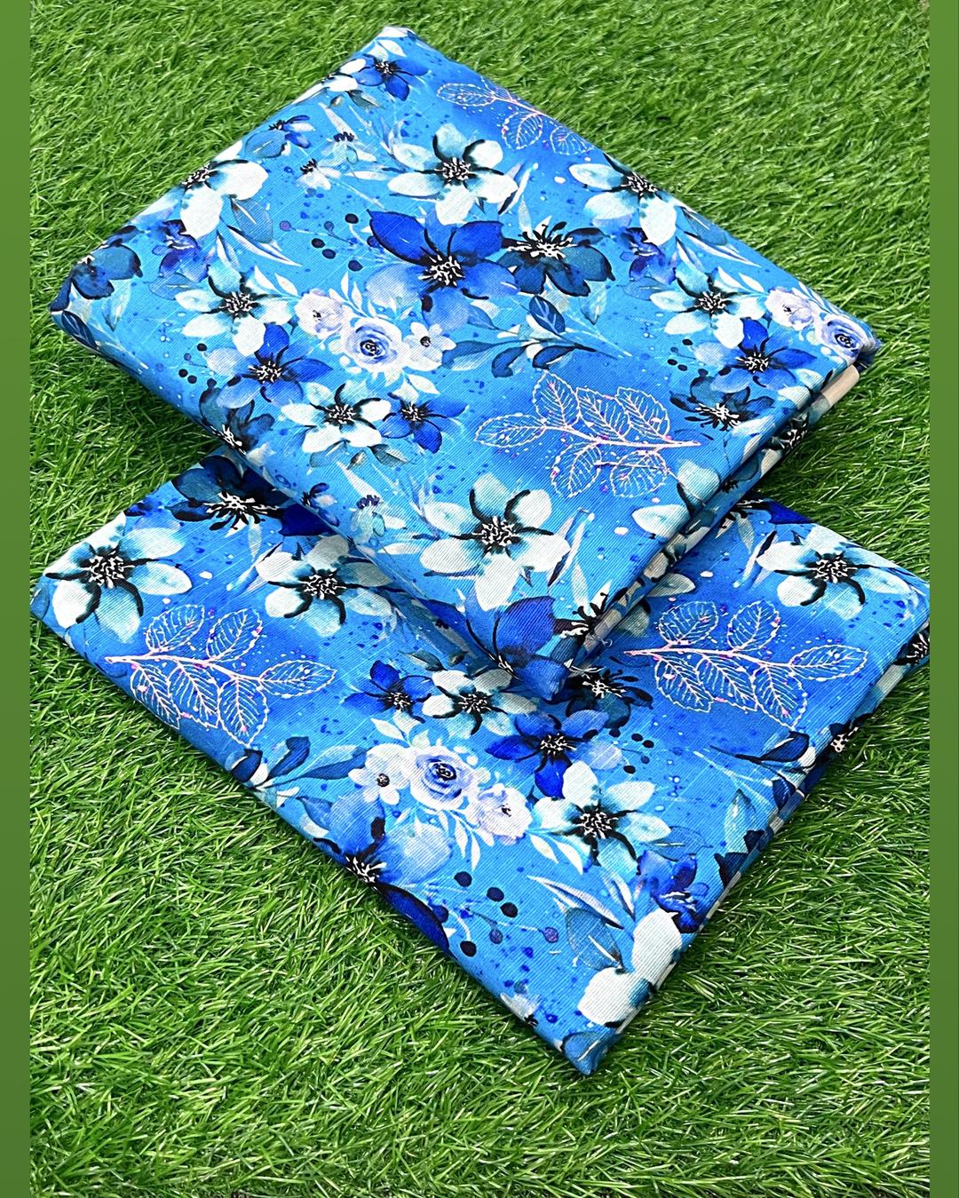 2 Pcs Women's Unstitched Printed Suit