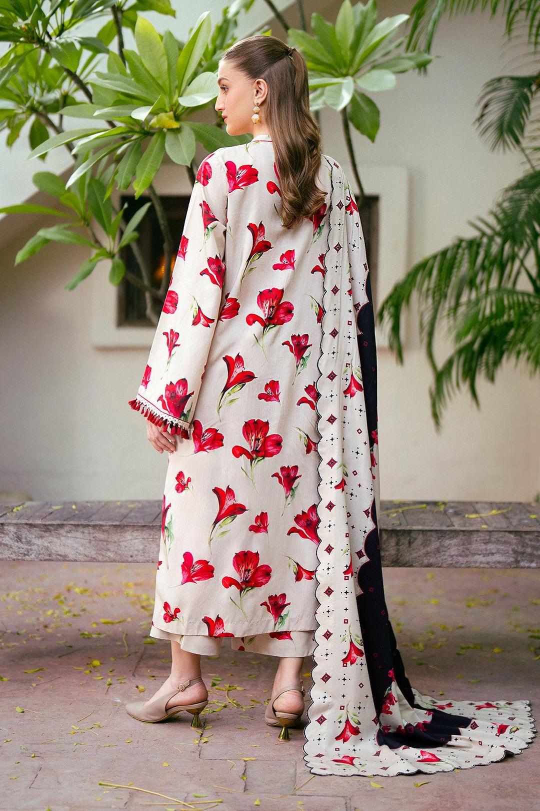 2 Pcs Women's Unstitched Printed Suit