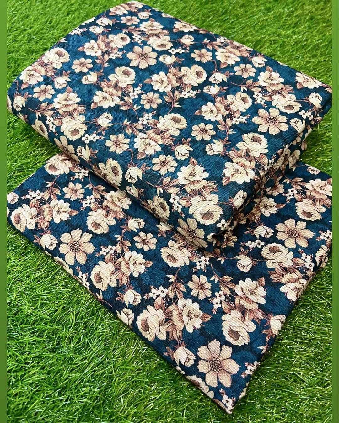 2 Pcs Women's Unstitched Printed Suit