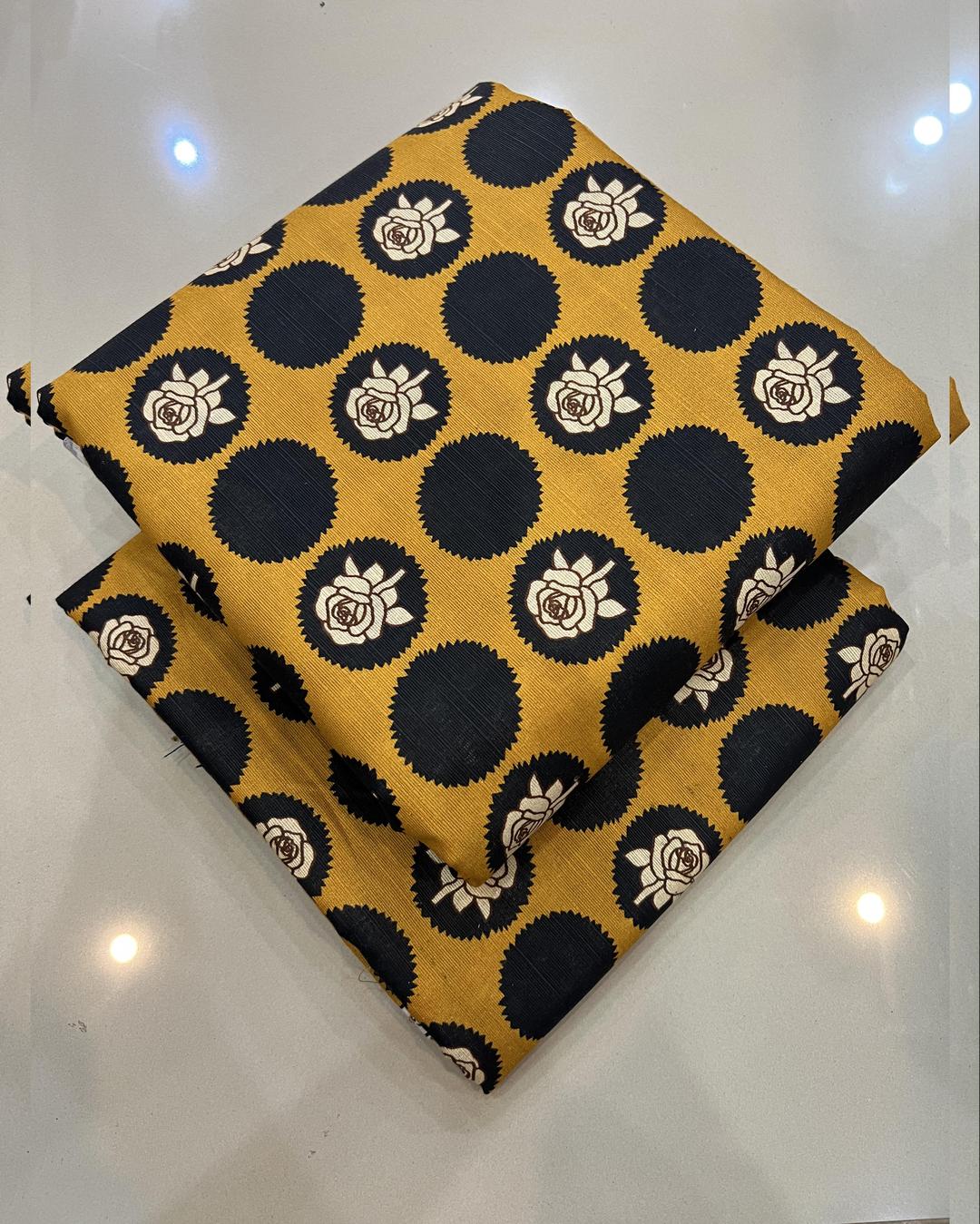 2 Pcs Women's Unstitched Printed Suit