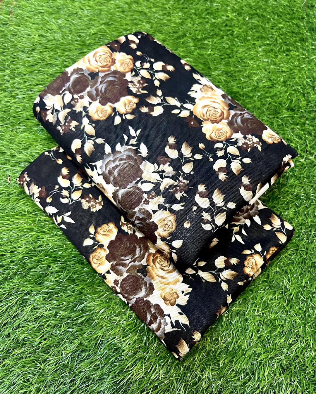 2 Pcs Women's Unstitched Printed Suit