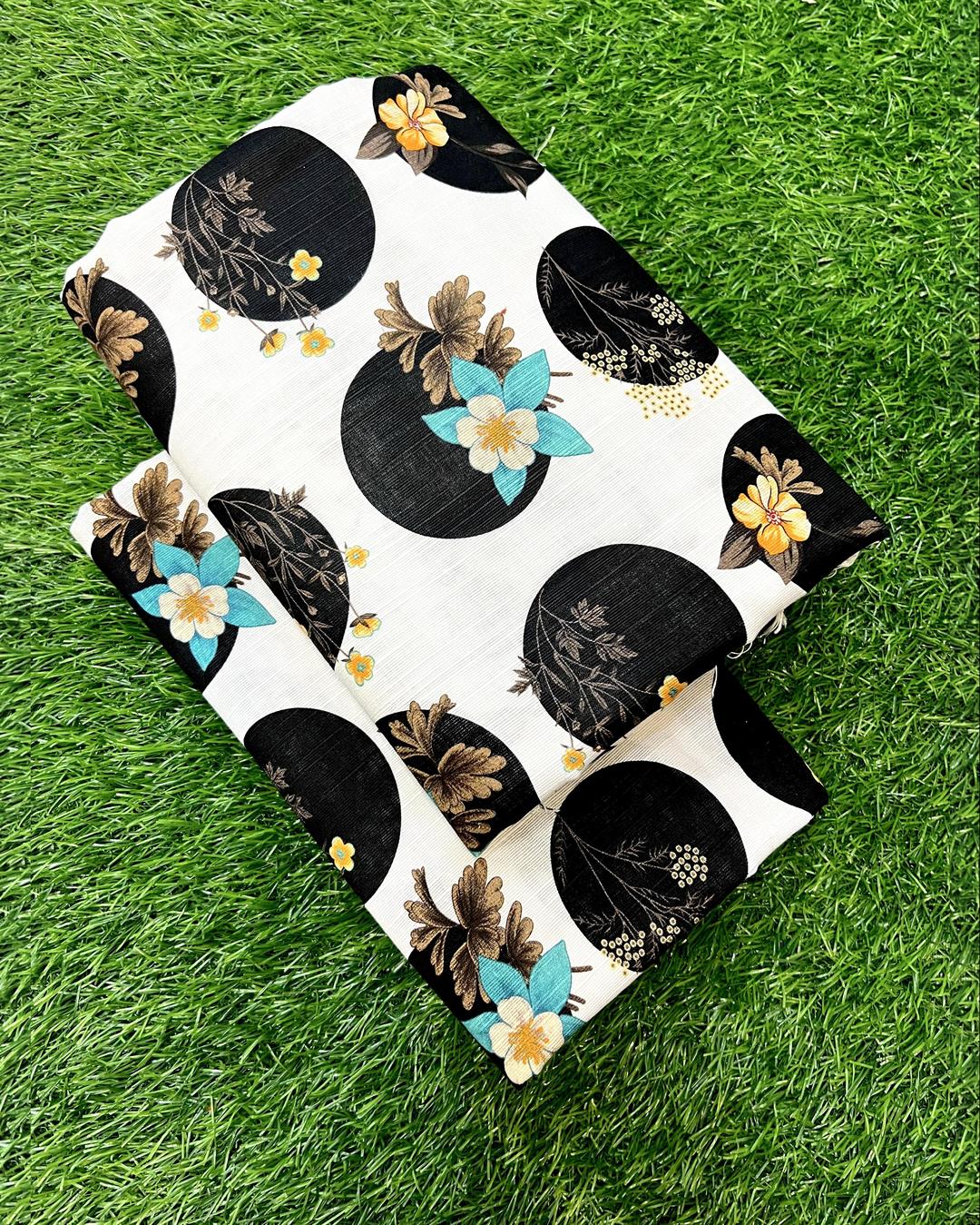 2 Pcs Women's Unstitched Printed Suit