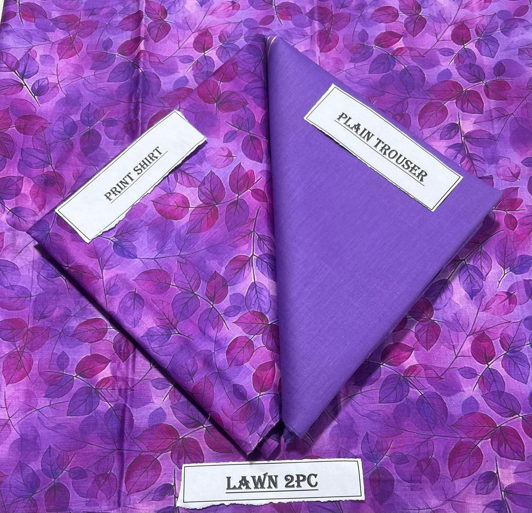 2 Pcs Women's Unstitched Printed Suit