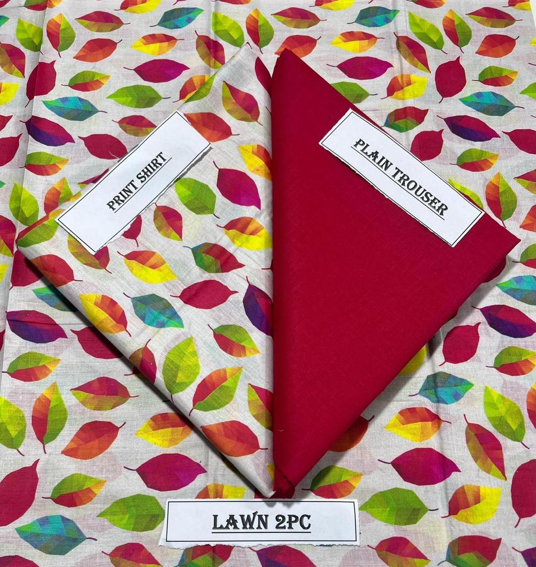 2 Pcs Women's Unstitched Printed Suit