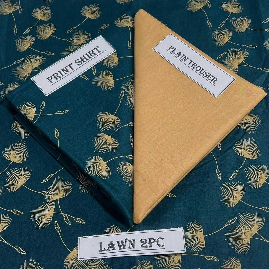 2 Pcs Women's Unstitched Printed Suit