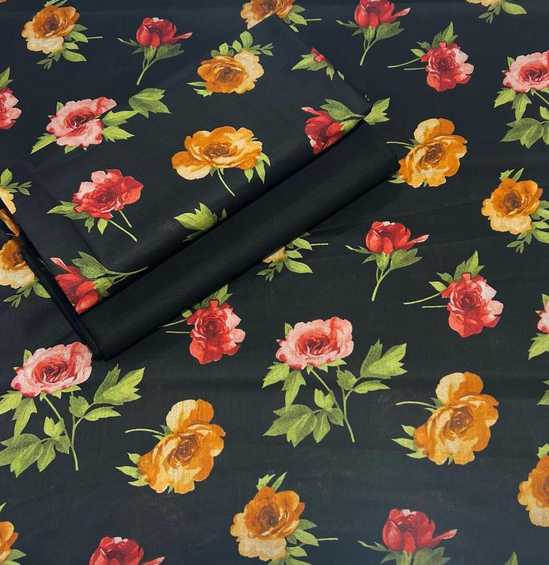 2 Pcs Women's Unstitched Printed Suit