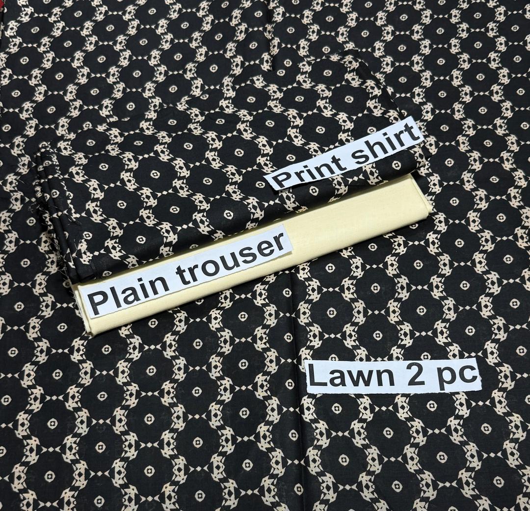 2 Pcs Women's Unstitched Printed Suit