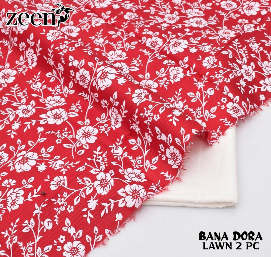 2 Pcs Women's Unstitched Printed Suit