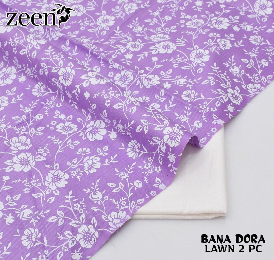 2 Pcs Women's Unstitched Printed Suit