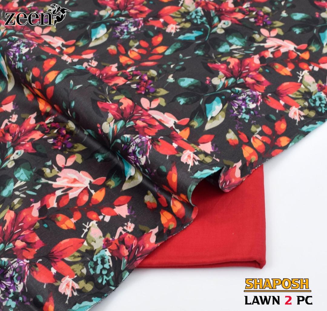 2 Pcs Women's Unstitched Printed Suit